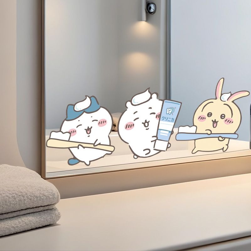 Tiny Home Bathroom Kit - ملصقات مرآة تشييكوا الرائجة، لاصقة قوية،