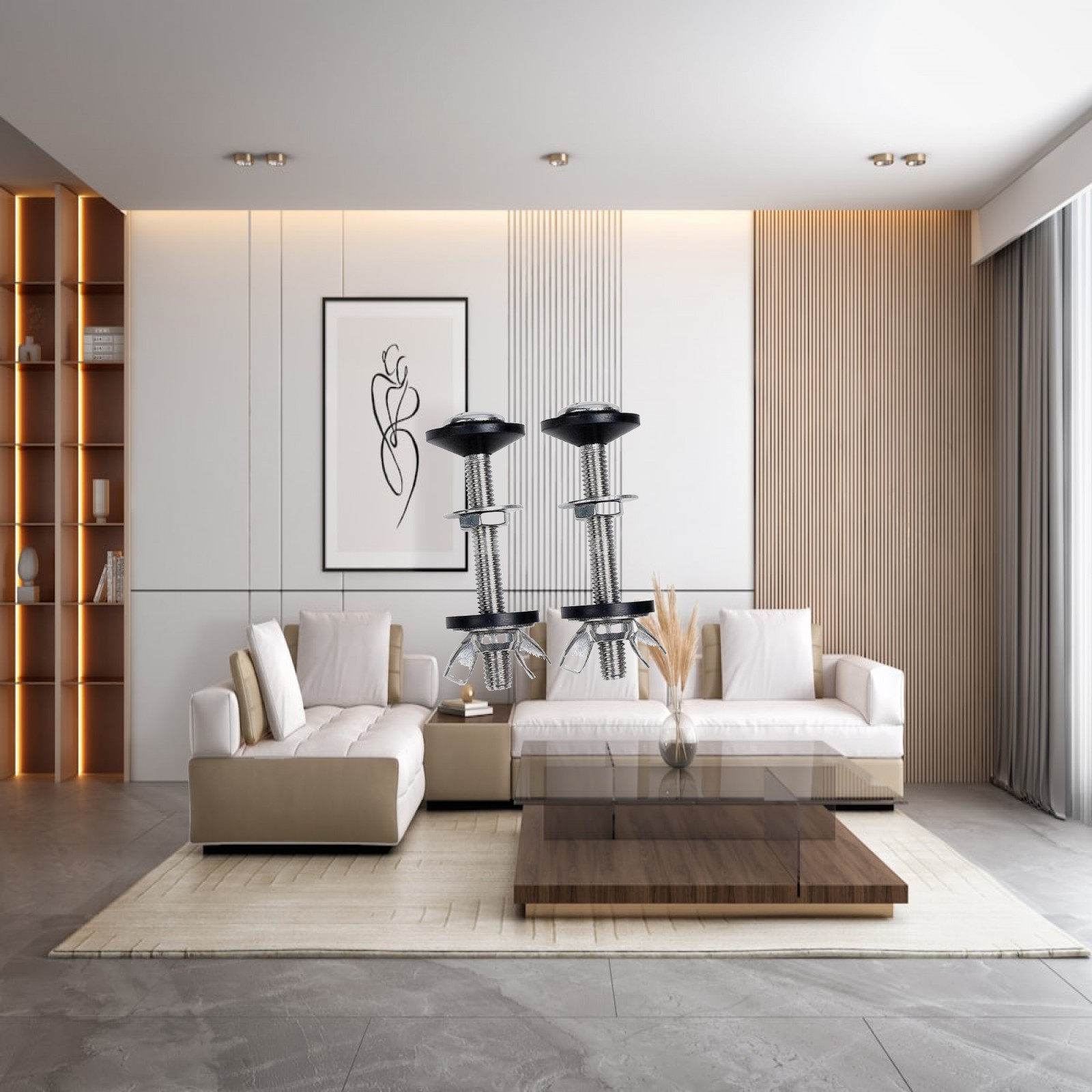 Home Bathroom Fittings - طقم براغي وصواميل لخزان المرحاض من