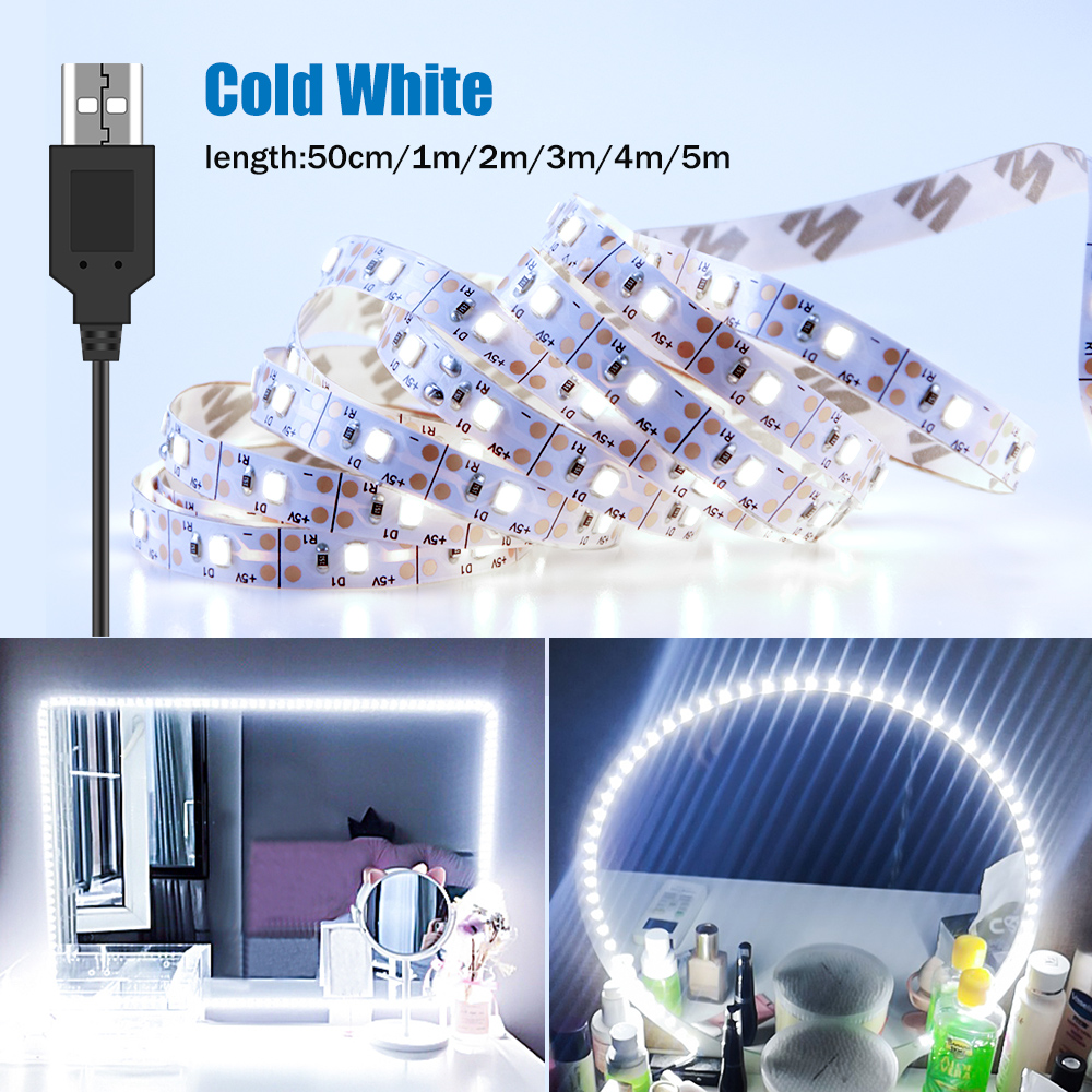 Home Bathroom Vanity - DC5V LED مرآة لوضع مساحيق التجميل