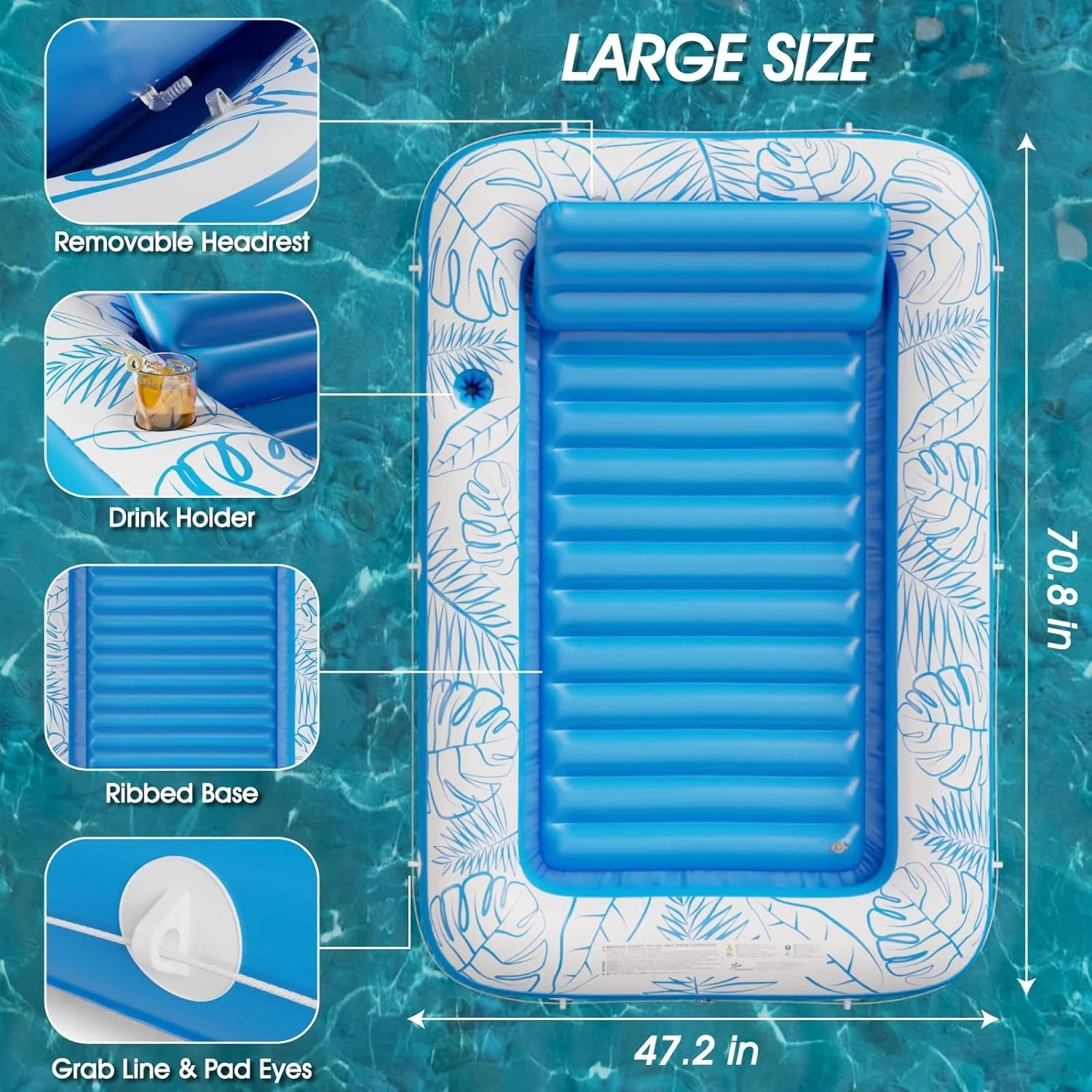 عوامة سباحة قابلة للنفخ كبيرة  - مراجعة Bathtub Pillow Inflatable وسعره