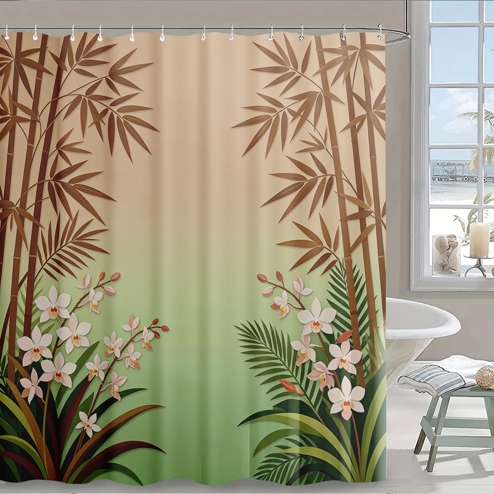 ستارة حمام مقاومة للماء بتصميم - مراجعة Home Bathroom Design Ideas وسعره