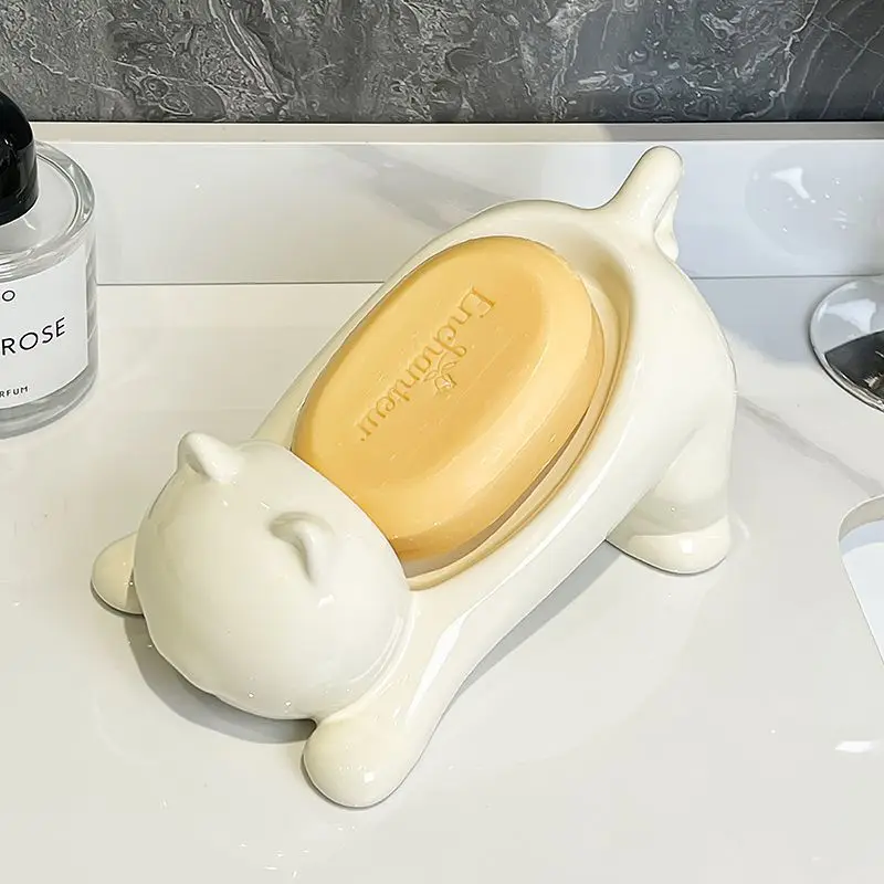 حامل صابون على شكل قطة لطيفة،  - مراجعة Tiny Home Bathroom Kit وسعره