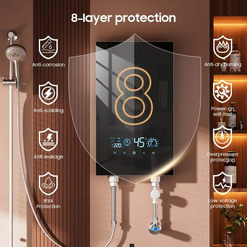 عالية الجودة المنزل 8 كيلو واط - مراجعة Home Bathroom Geyser وسعره
