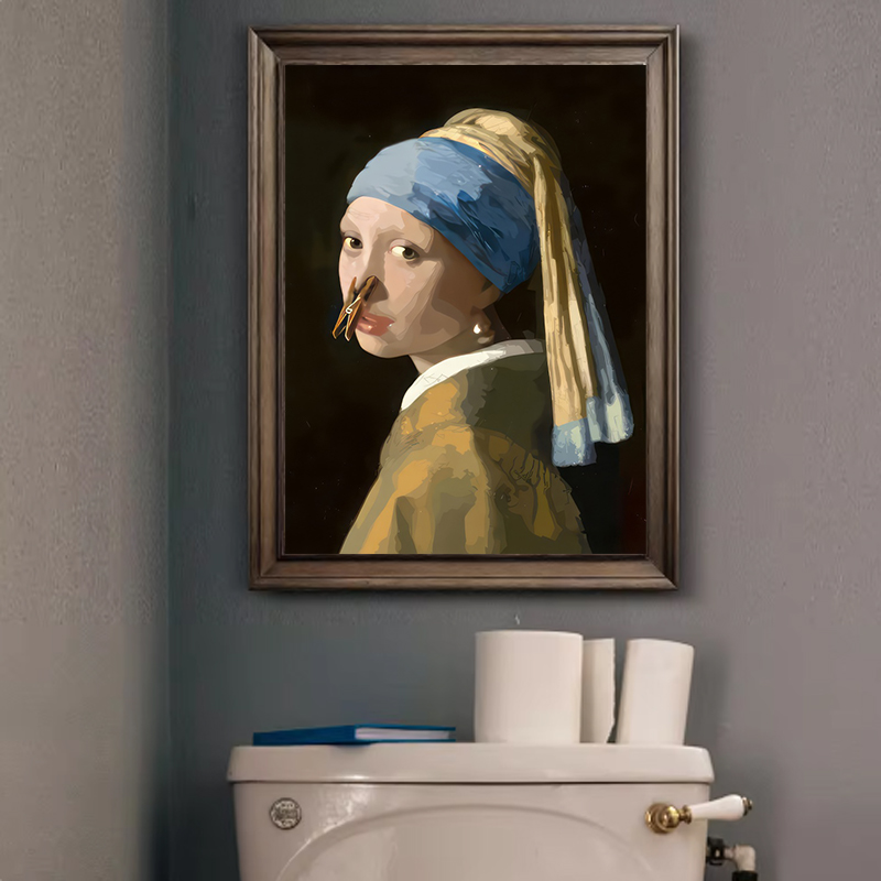 لوحة فنية تجريدية مضحكة للحمام - مراجعة Home Bathroom Pictures وسعره