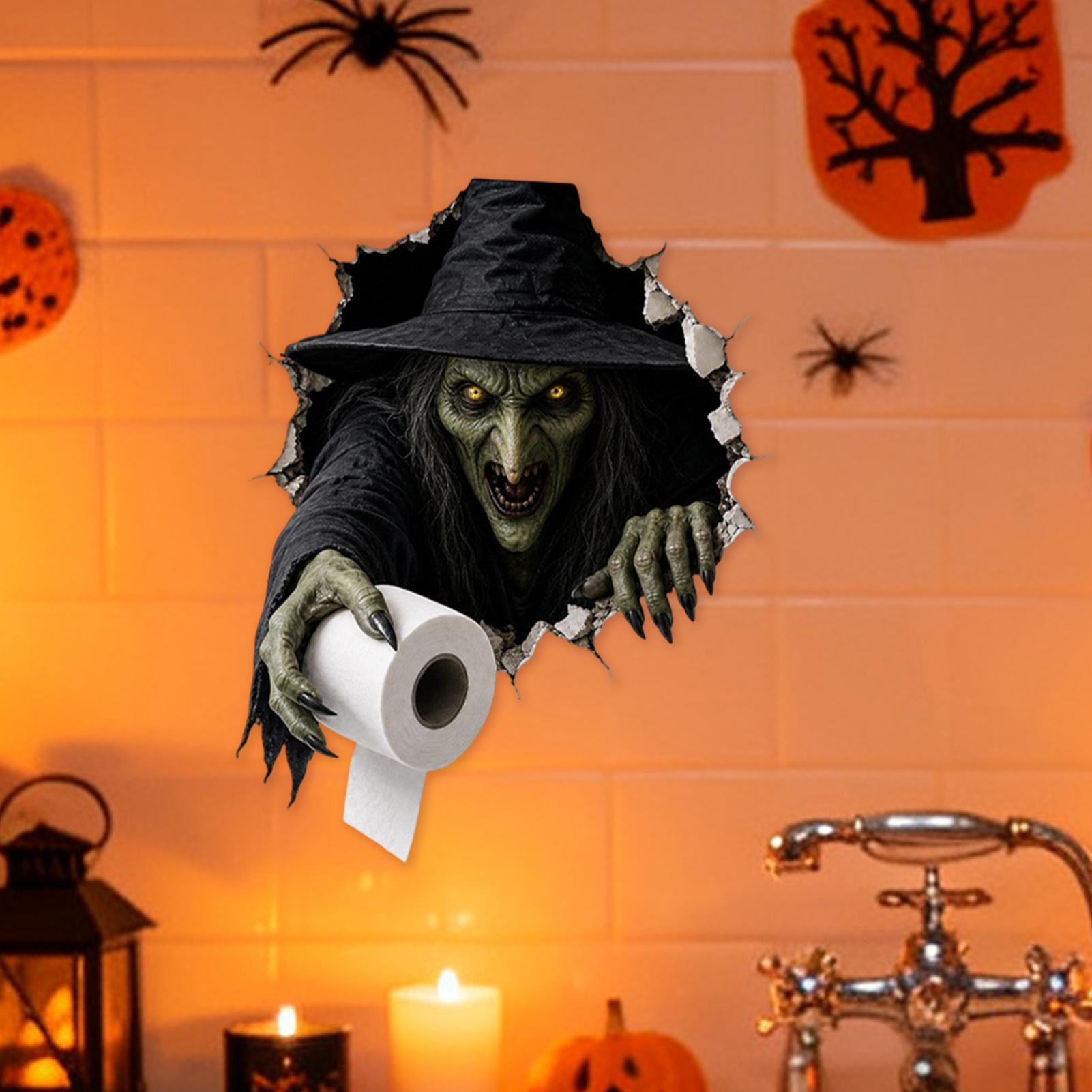 ملصقات مرحاض الهالوين، ملصقات  - مراجعة Home Bathroom Break وسعره