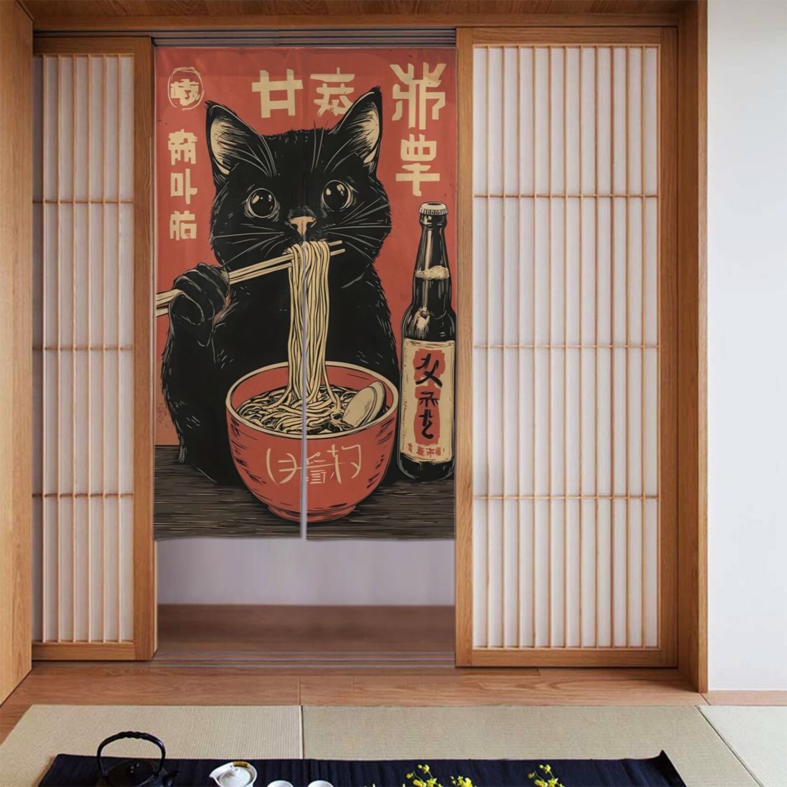 اليابانية Maneki Neko Noren مز - مراجعة Japanese Home Bathroom Design وسعره